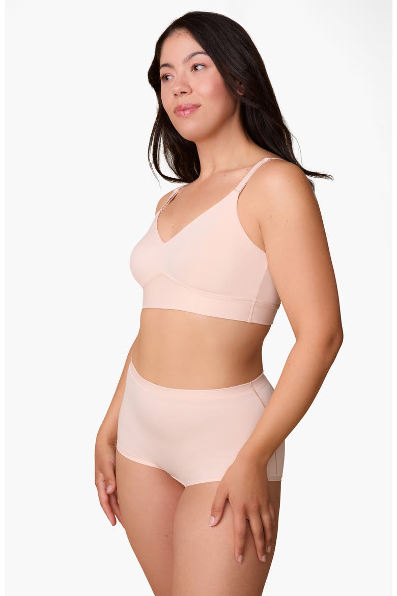 Bliss Triangle Bralette, Alternate, color, Rose