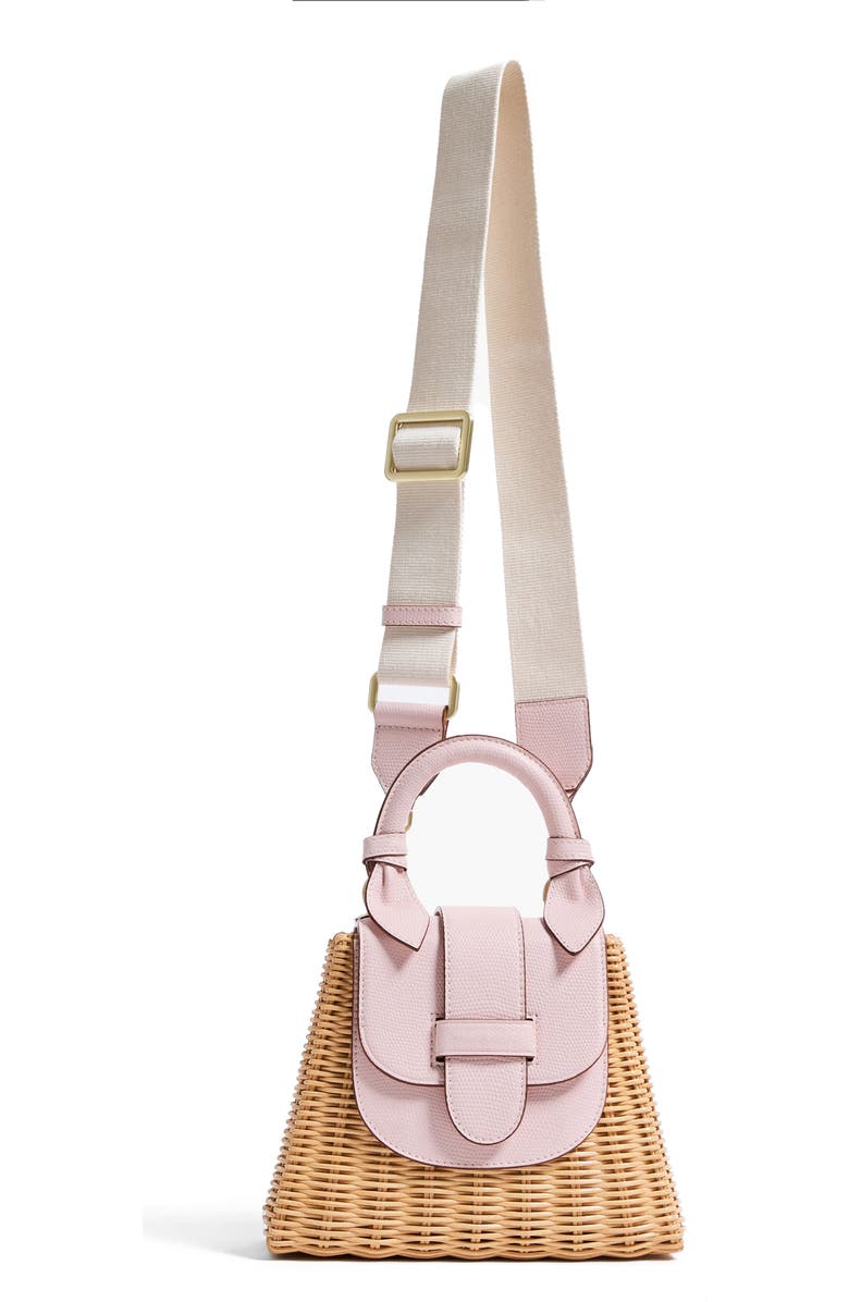 Pamela Munson The Lady Rattan Handbag, Alternate, color, Blush