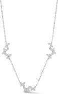 GLAZE JEWELRY CZ Butterfly Station Chain Necklace