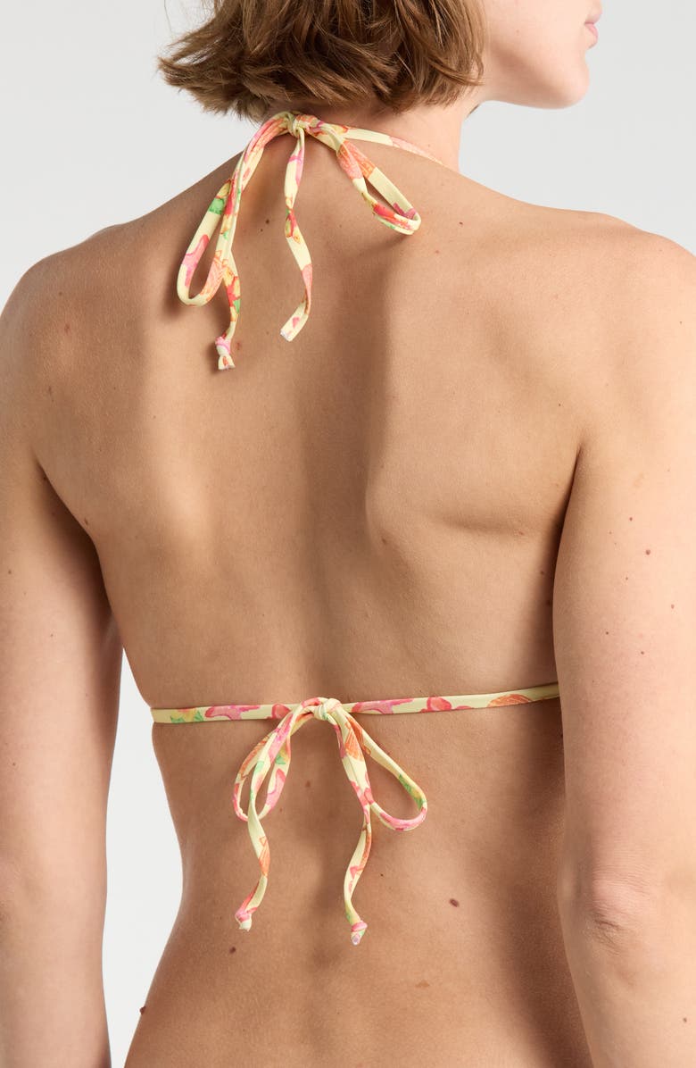 Dippin Daisys Palm Triangle Bikini Top, Alternate, color, Sunshine Hibiscus