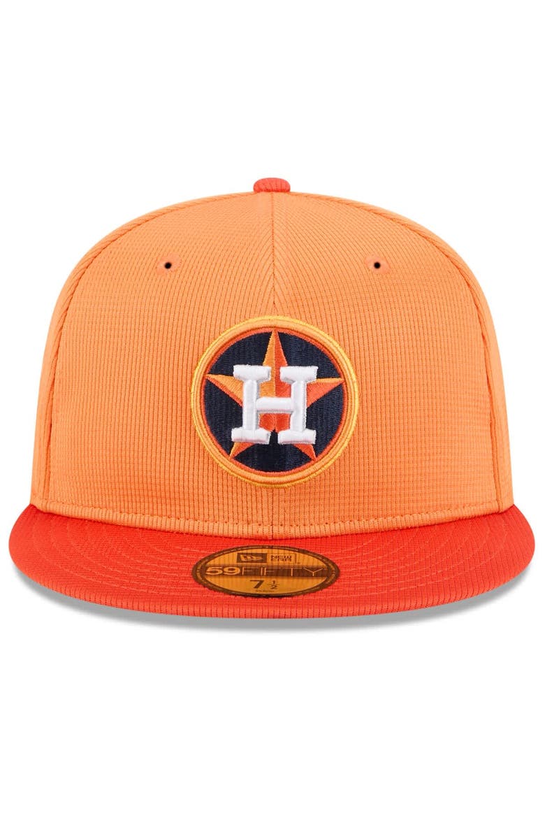 Men's New Era  Orange Houston Astros 2025 Spring Training 59FIFTY Fitted Hat, Alternate, color, Orange
