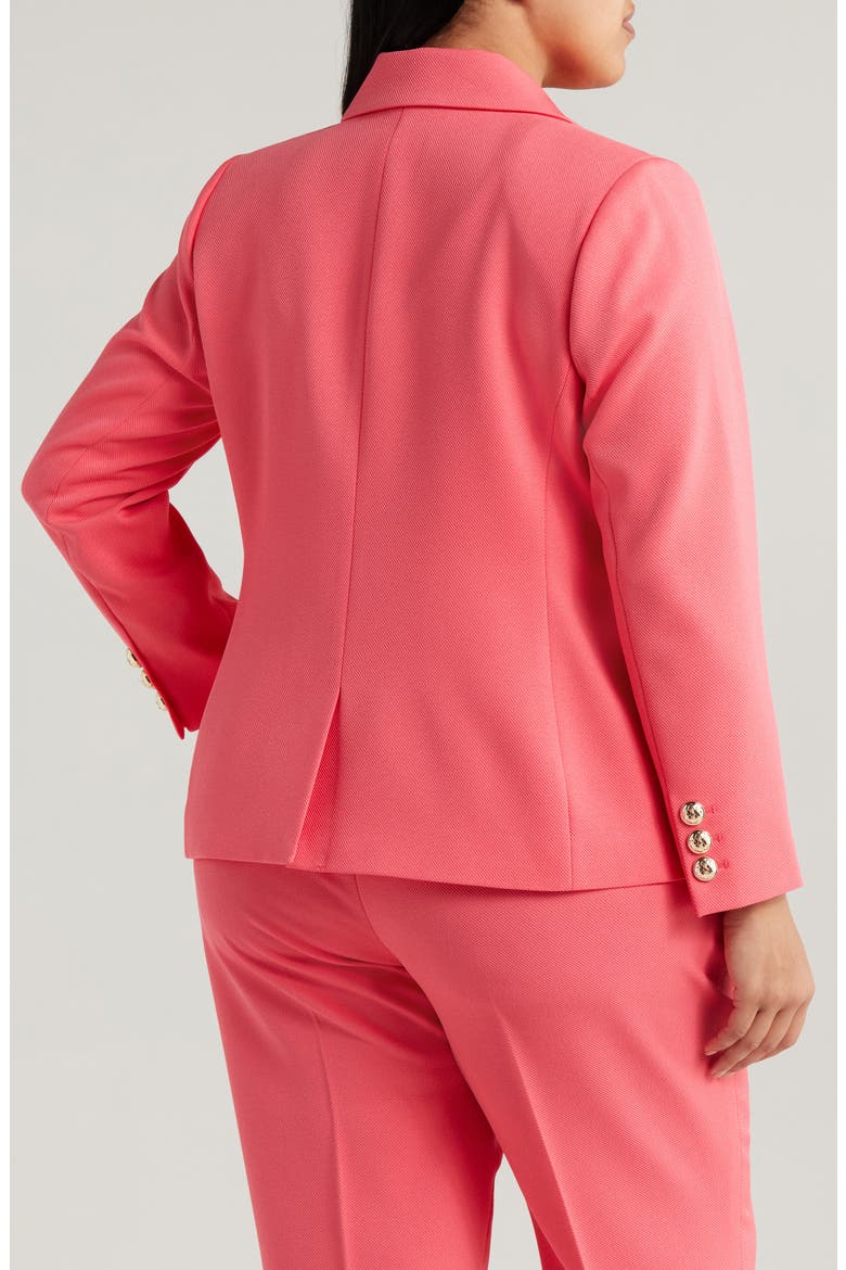Double Breasted Twill Blazer, Alternate, color, SUNSET
