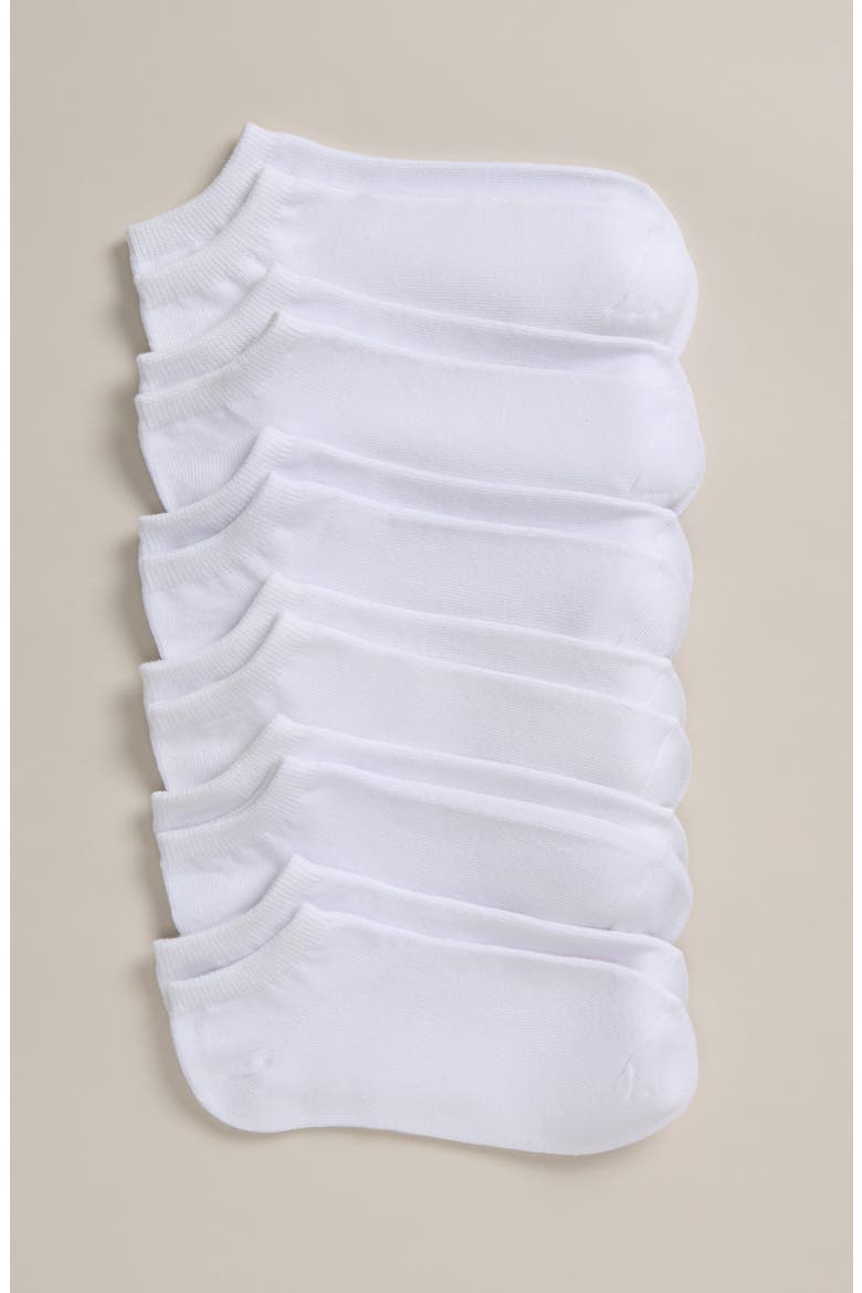 Kids' 6-Pack Ankle Socks, Main, color, WHITE