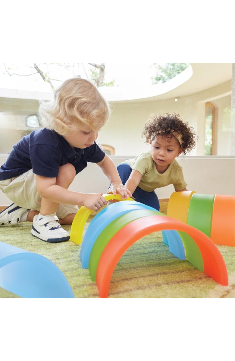 Kaplan Early Learning Company Discovery Rainbow Arches and Tunnels - 10 Pieces, Alternate, color, Multicolored