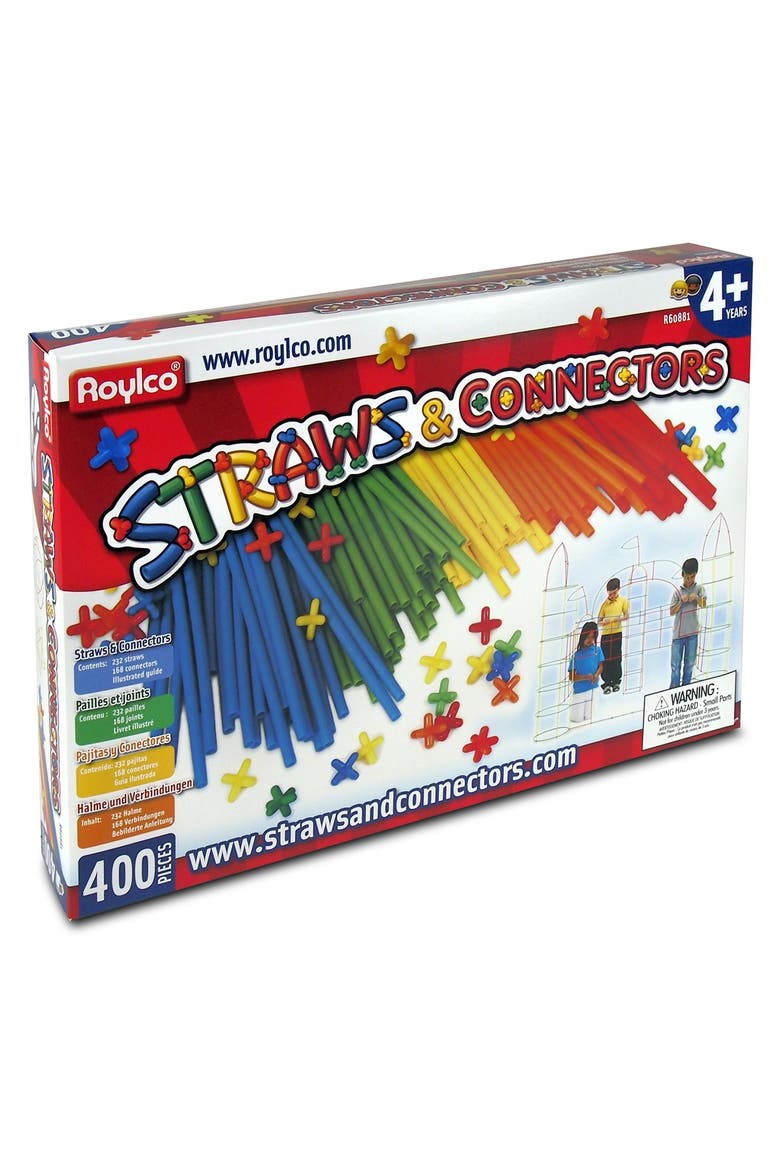 Straws and Connectors - 400 Pieces, Main, color, Multicolor