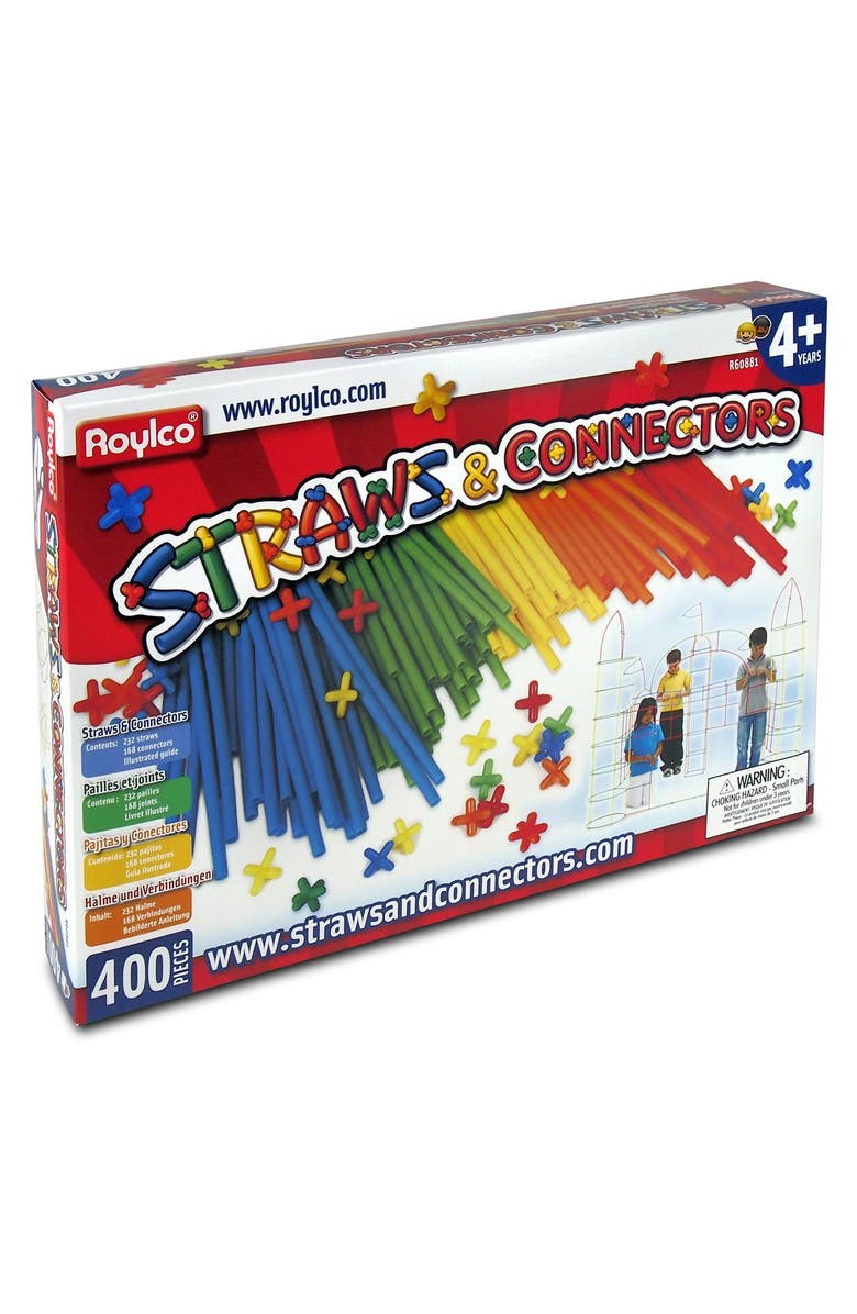 Roylco Straws and Connectors - 400 Pieces, Main, color, Multicolor