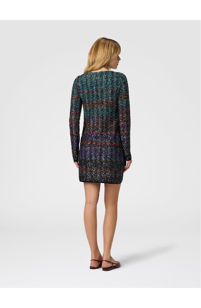 Missoni Mini Dress With Chevron And Stripe Pattern, Alternate, color, Multicoloured 2