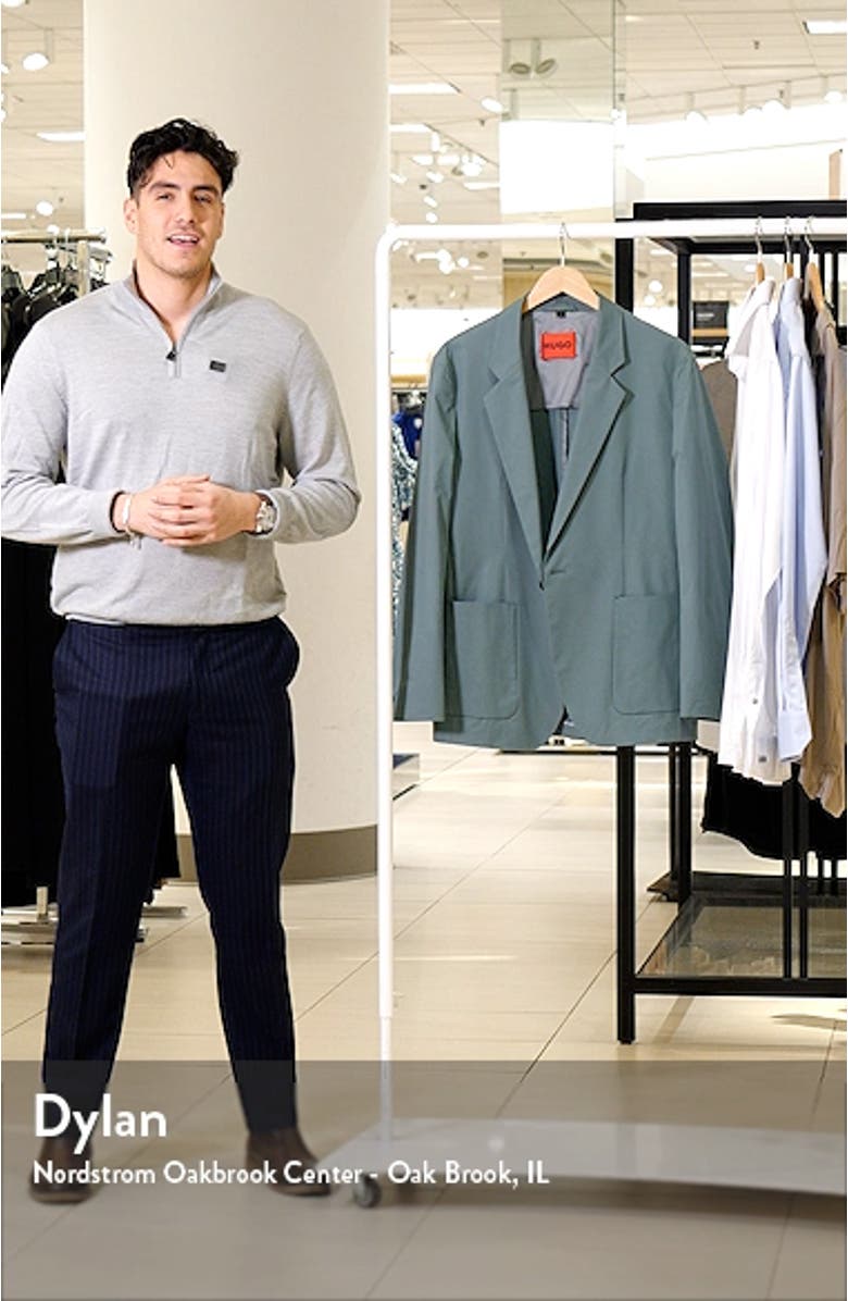 Key Fred One-Button Stretch Cotton Blazer, sales video thumbnail