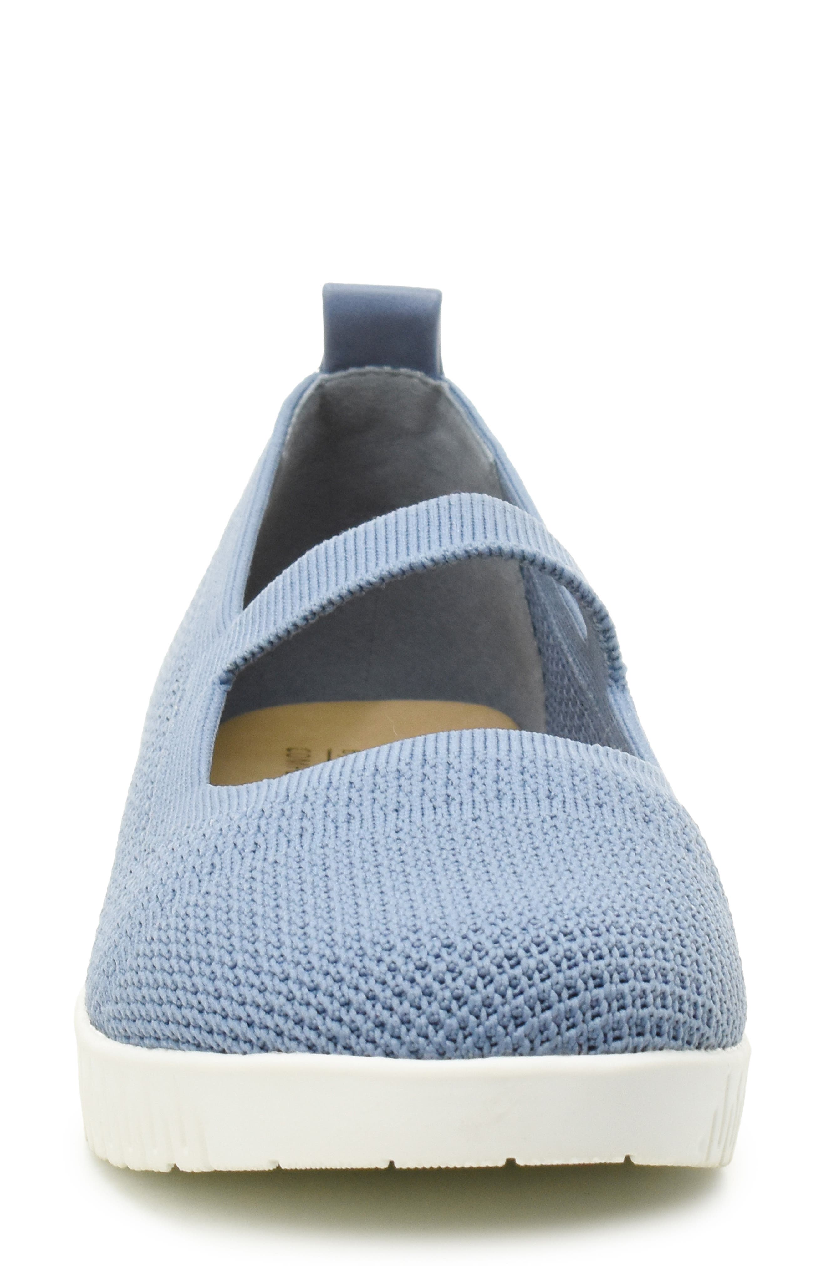 Taryn Rose Flexible Mary Jane Slip On Flat, Alternate, color, Blue