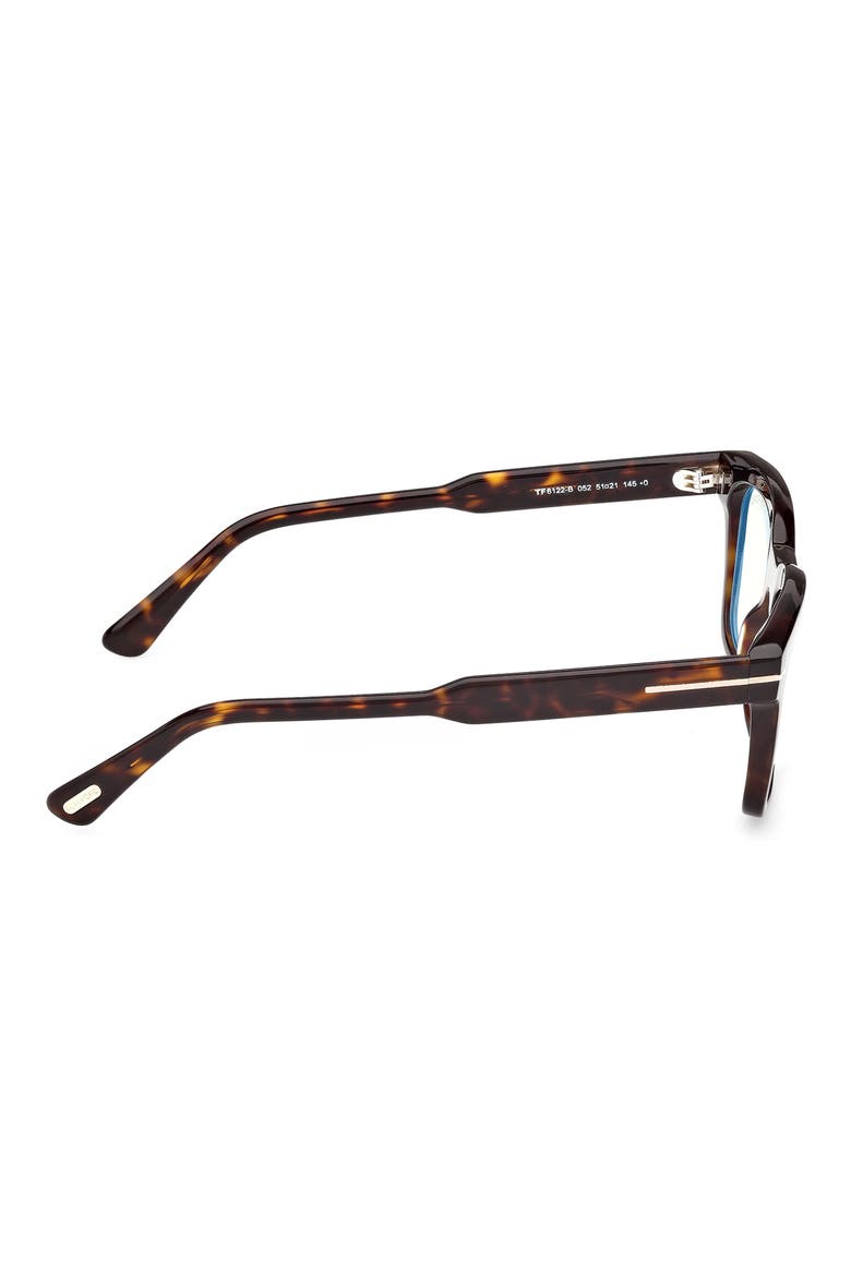 51mm Square Optical Glasses, Alternate, color, SHINY CLASSIC DARK HAVANA