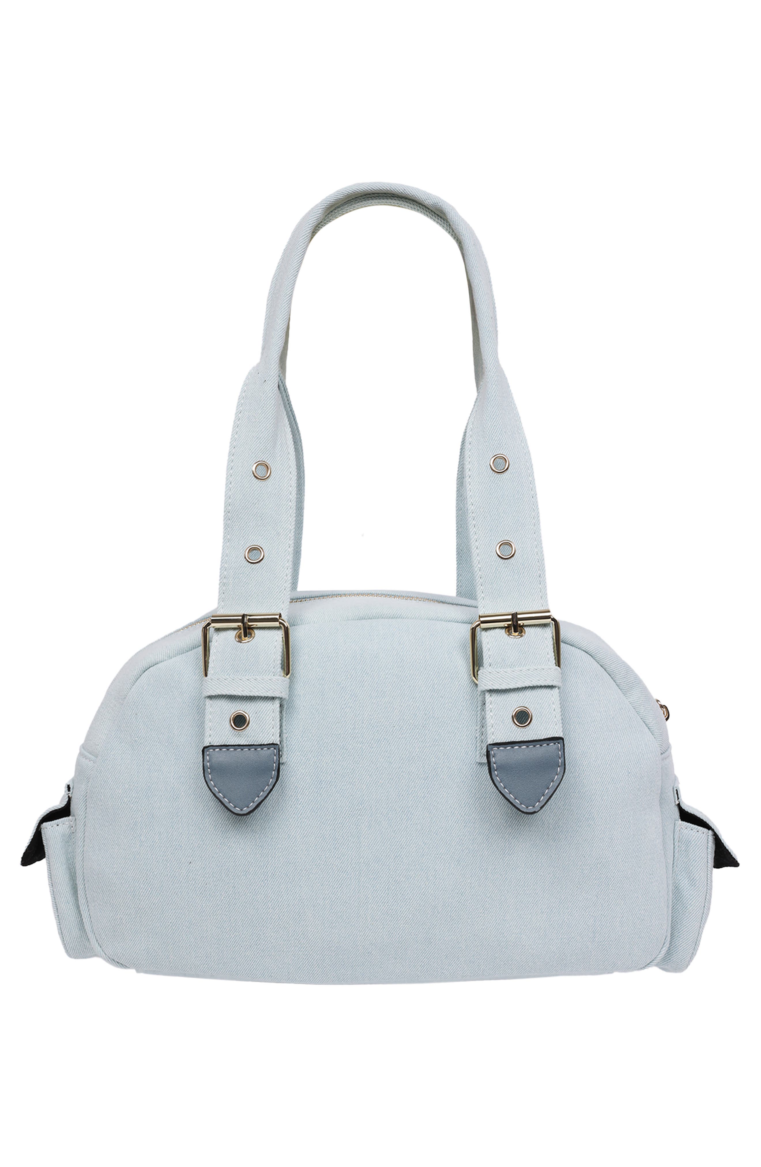 True Religion Multipatch Satchel Bag, Alternate, color, Light Blue