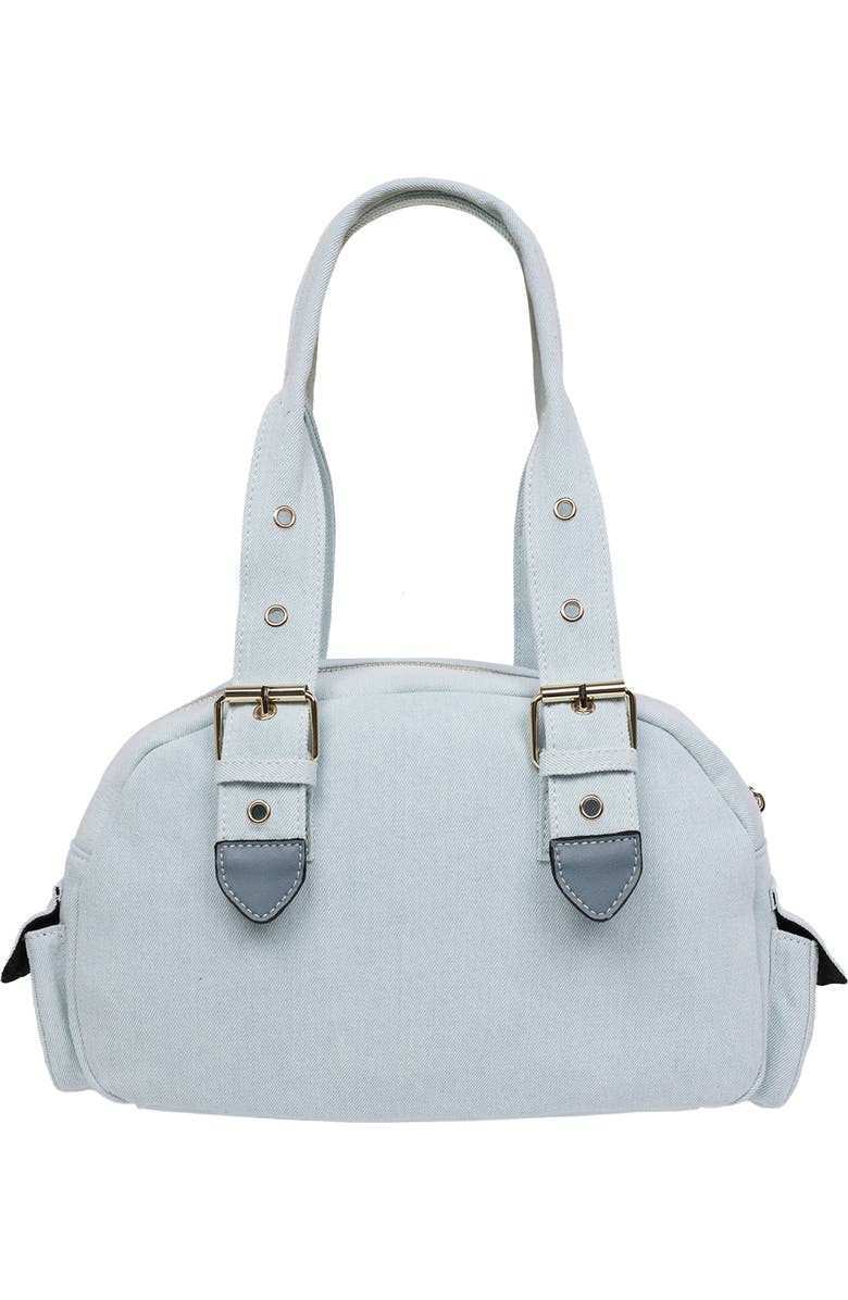 True Religion Multipatch Satchel Bag, Alternate, color, Light Blue
