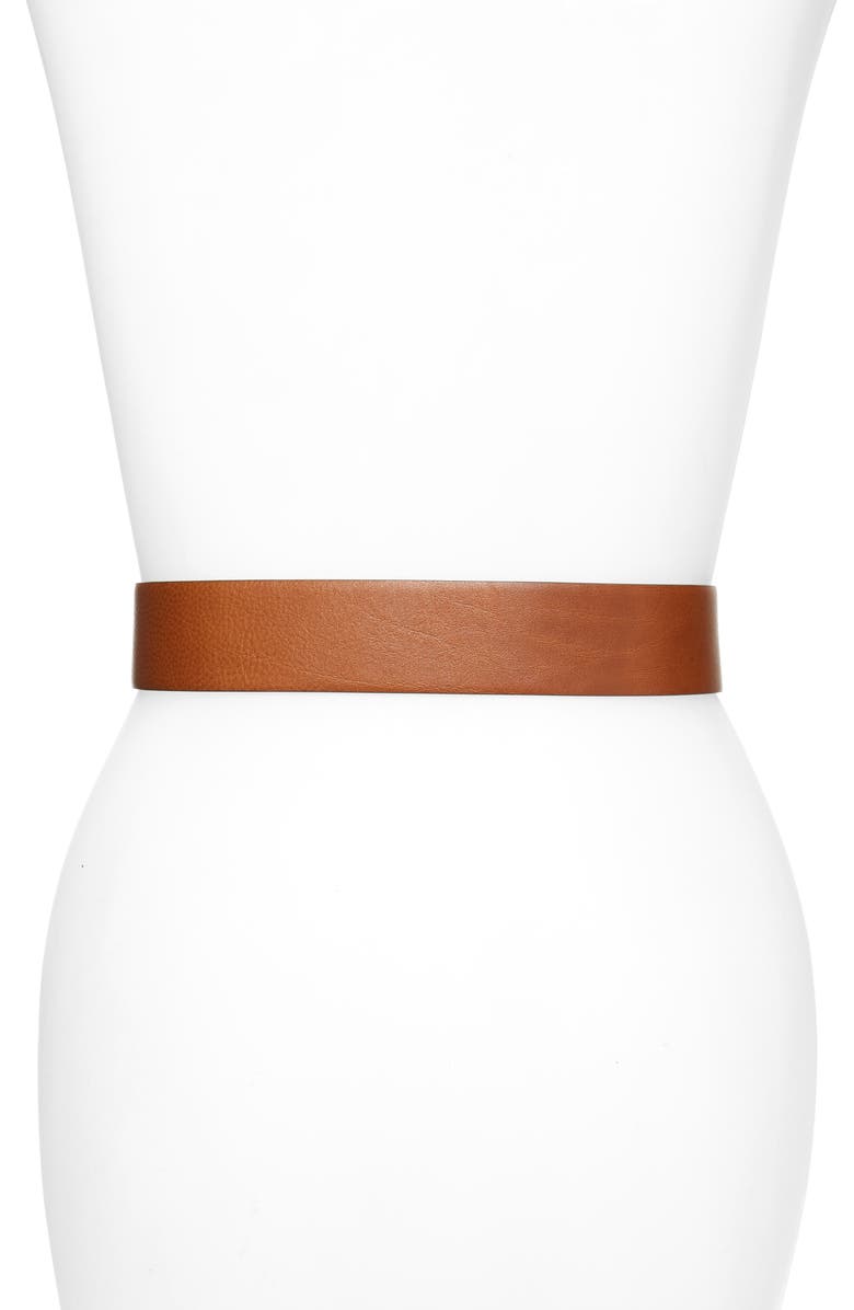 Valentino Garavani Go Logo Buckle Leather Belt, Alternate, color, 