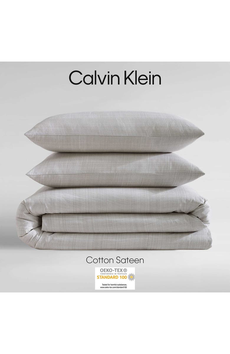 Calvin Klein Textural Rib Comforter & Sham Set, Alternate, color, Warm Taupe