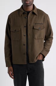 AllSaints Palermo Wool Blend Shirt Jacket