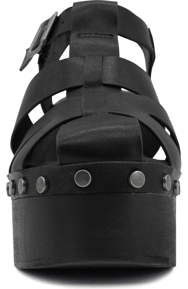 Artisan Crafted By Zigi Lorenza Platform Fisherman Sandal, Alternate, color, Black Leather