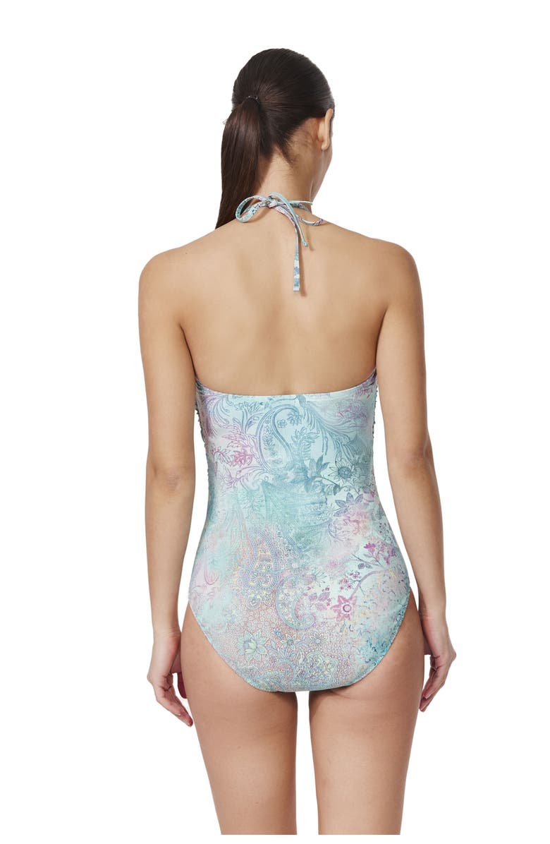 Profile by Gottex Souk Bandeau One Piece, Alternate, color, Multi-Turquoise
