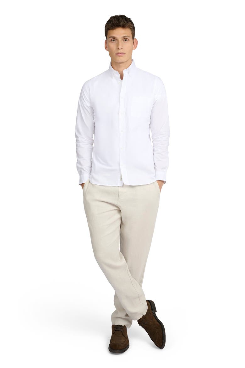 Oxford Long Sleeve Button Down, Main, color, WHITE
