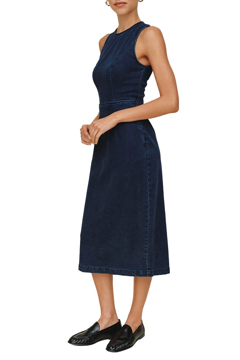 Zip Back Sleeveless Dress, Alternate, color, MIDNIGHT ARTIC WASH