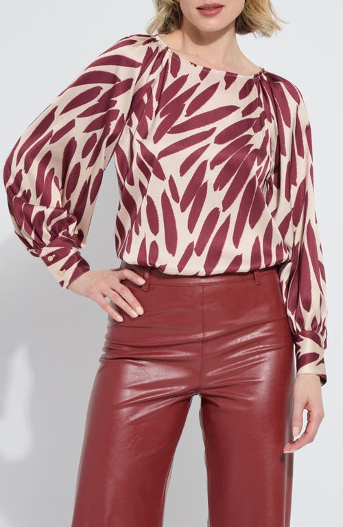 Lyssé Lysse Naila Raglan Sleeve Top In Burgundy