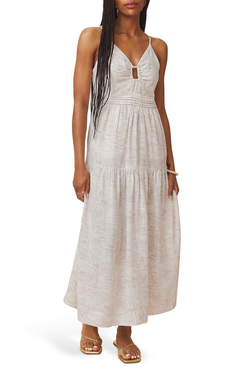 Splendid Darcy Stamp Print Maxi Dress, Main, color,