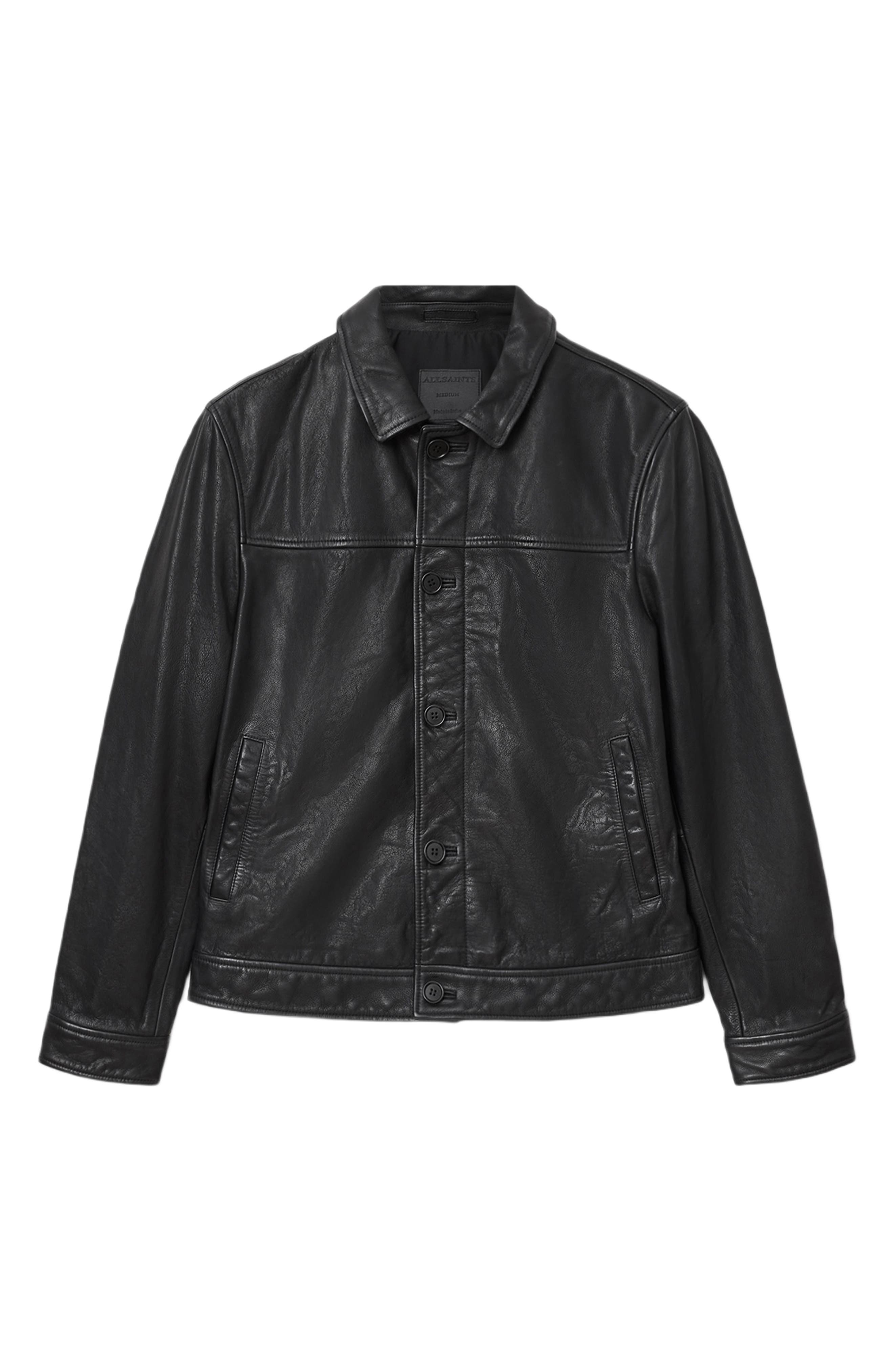 AllSaints Nates Leather Jacket — фото 4
