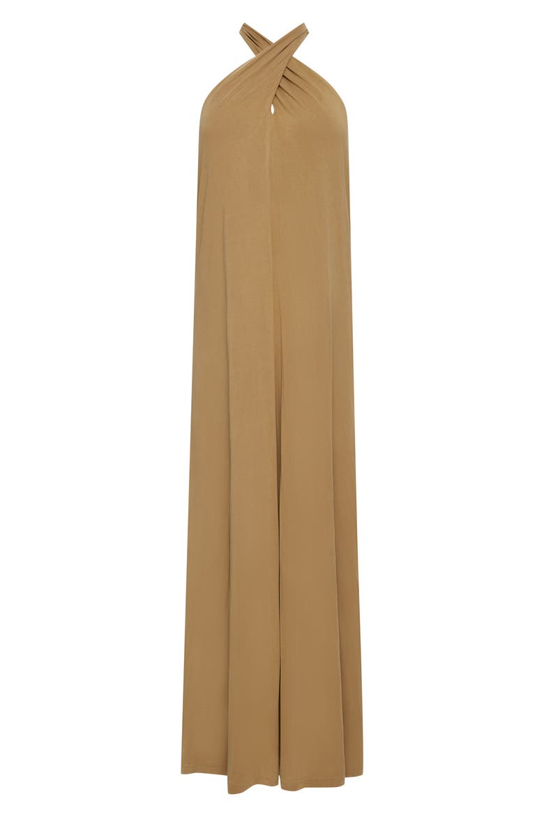 Heavenly Maxi Halter Dress, Alternate, color, TOPAZ