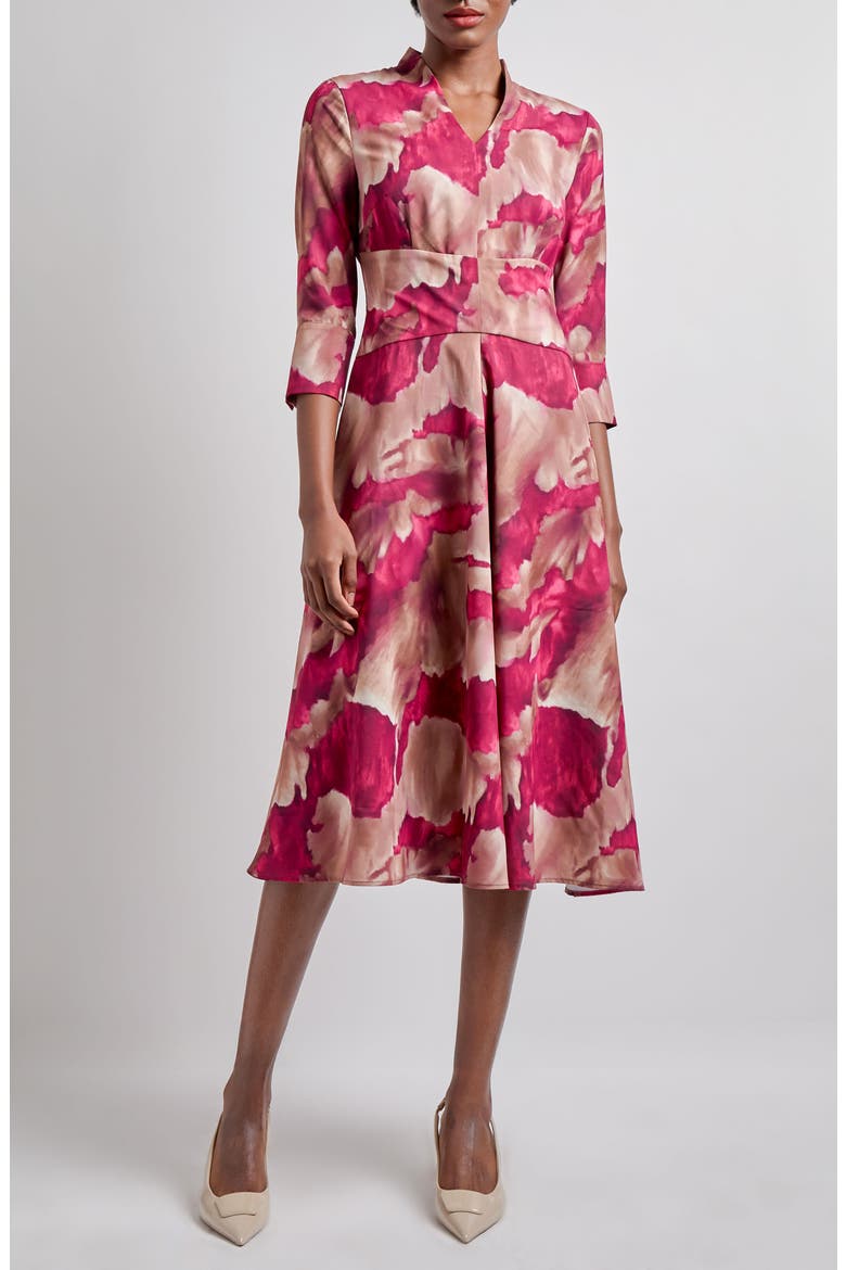 Watercolor Dress, Main, color, PINK FLASH/MULTI