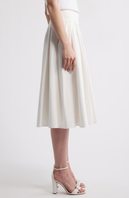Kobi Halperin Koda Pleated A-line Midi Skirt In White