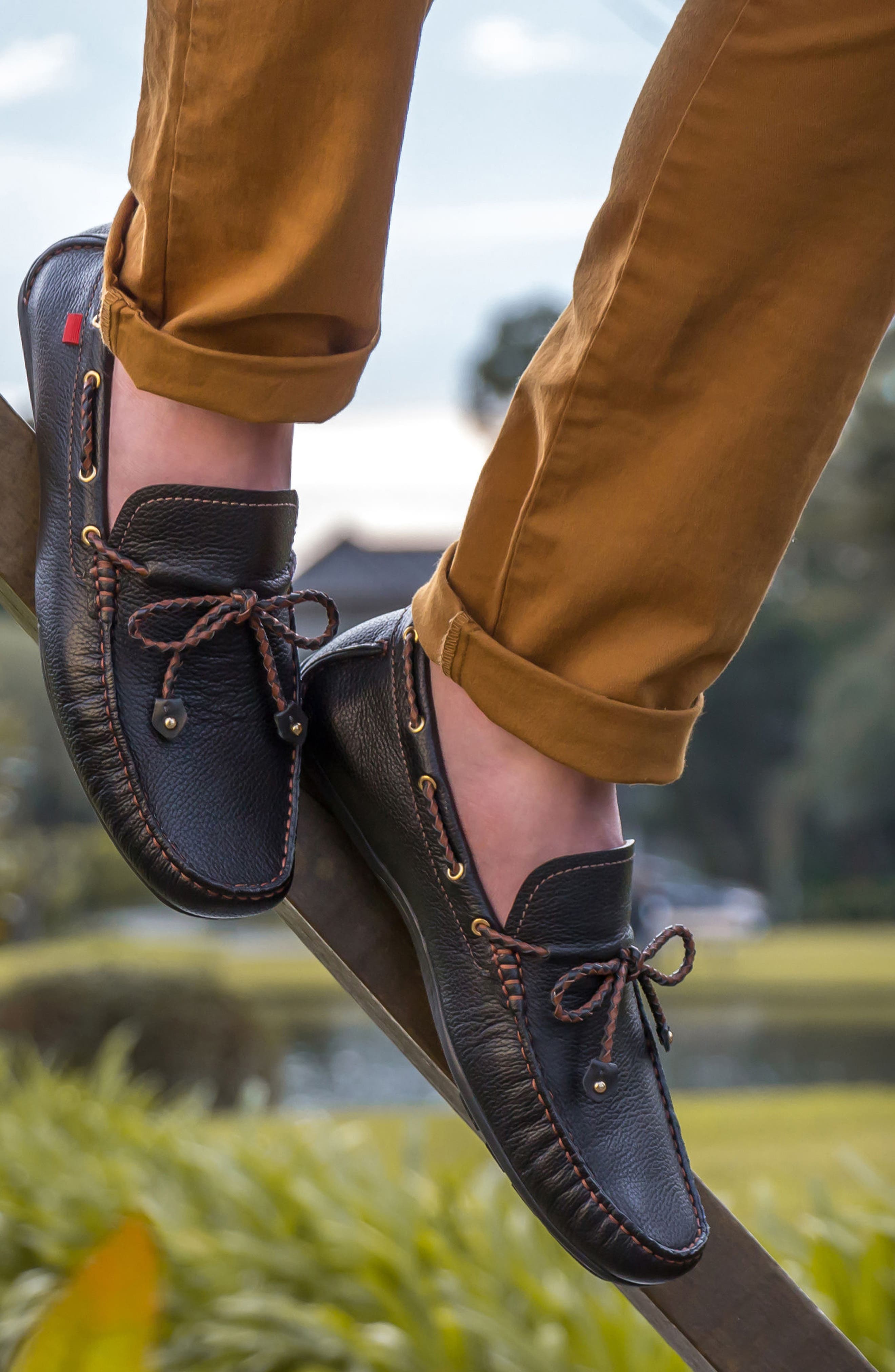 'Cypress Hill' Driving Shoe, Alternate, color, BLACK LEATHER