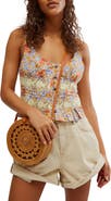 Free People Kianna Floral Eyelet Tank