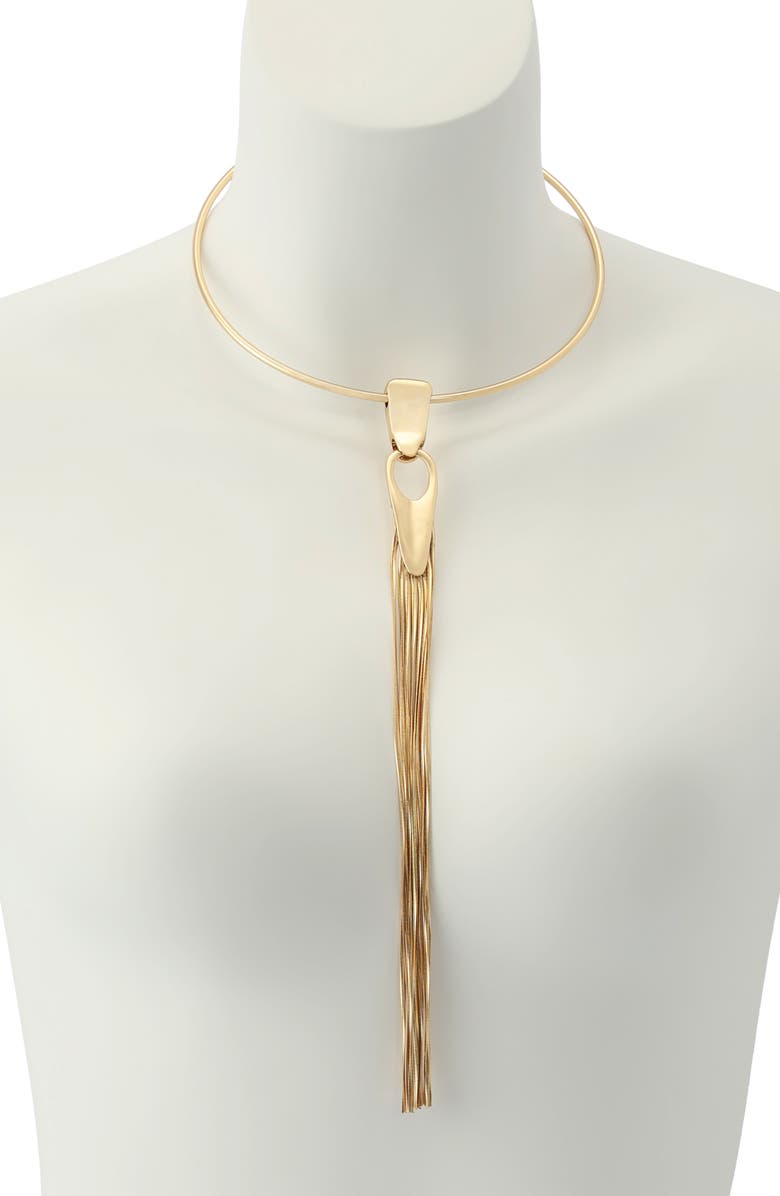 Robert Lee Morris Fringe Collar Necklace, Alternate, color, Gold