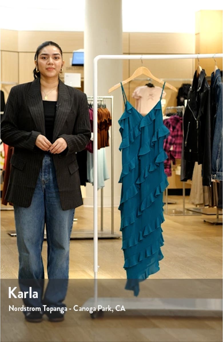 Belladonna Ruffle Midi Cocktail Dress, sales video thumbnail