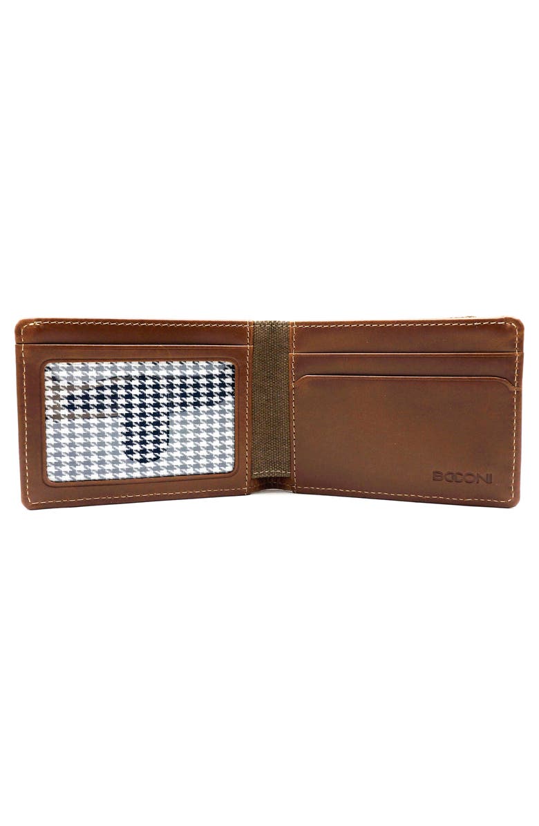 BOCONI Bryant Leather & Canvas Slimster Wallet, Alternate, color,
