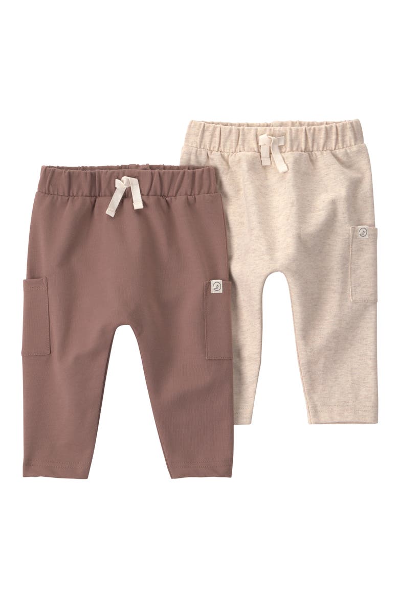 Kids' 2-Pack Organic Cotton Blend Cargo Pants, Main, color, BROWN CREAM