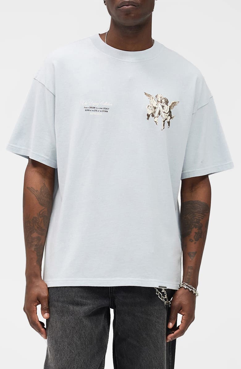 Represent Legacy Cherubs Cotton Graphic T-Shirt, Main, color, Cloud