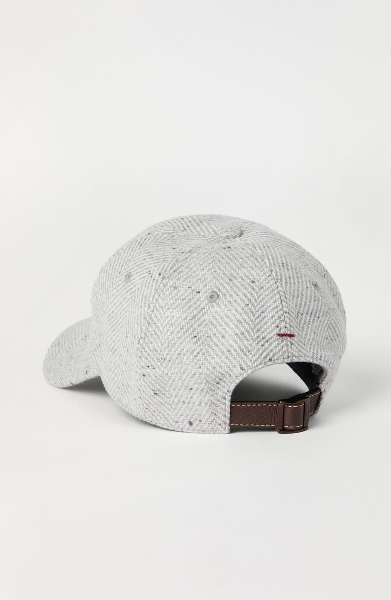 Brunello Cucinelli Chevron Baseball cap, Alternate, color, Dark Grey