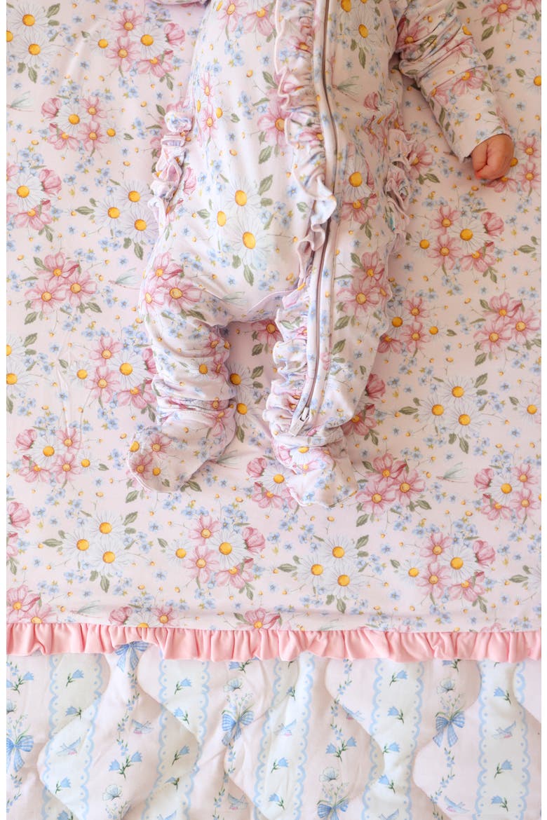 Ruffled Zippered One-Piece Footie, Alternate, color, PINK