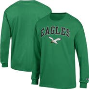 Champion Men's Champion Kelly Green Philadelphia Eagles Arch Over Logo Long Sleeve T-Shirt