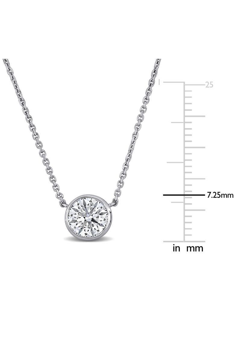 1 CTW Lab-Grown Diamond Solitaire Necklace 14K, Alternate, color, White Gold