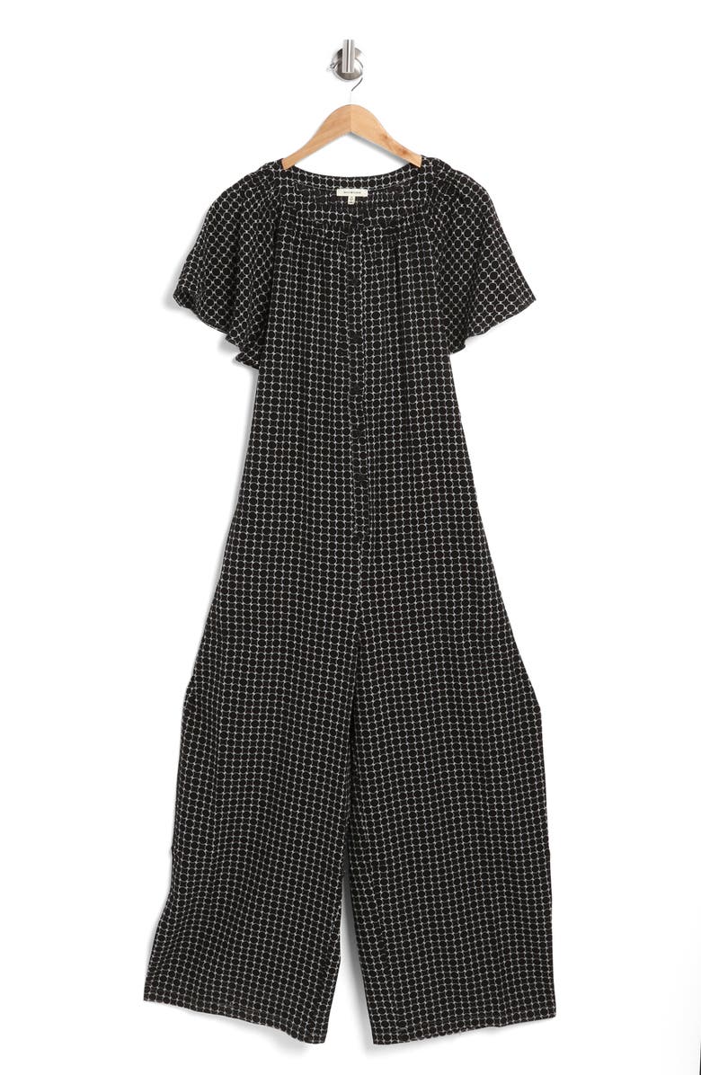 MAX STUDIO Flutter Sleeve Wide Leg Jumpsuit, Alternate, color,