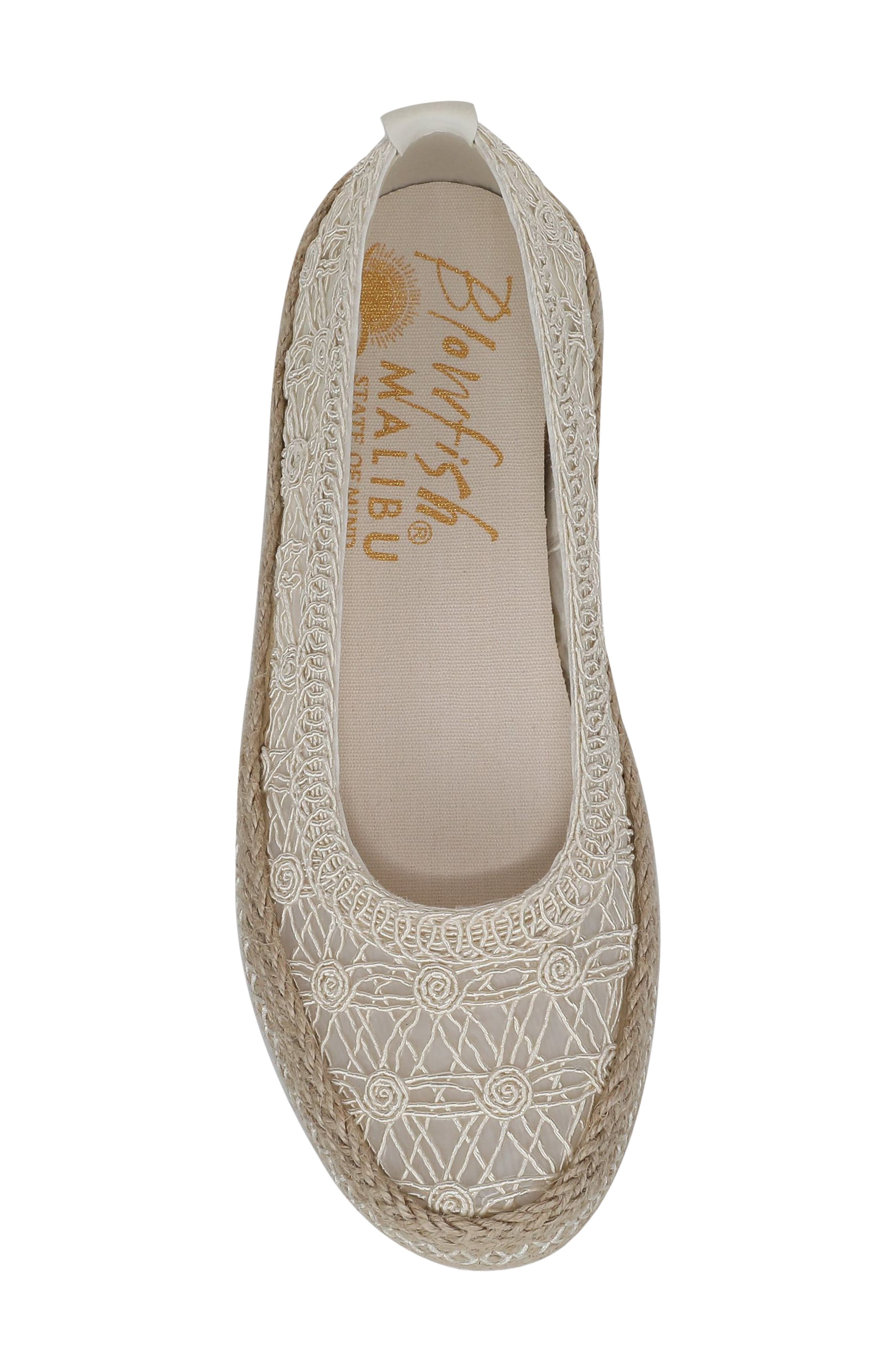Benita Sole Espadrille Flat, Alternate, color, CREAM WOVEN FABRIC