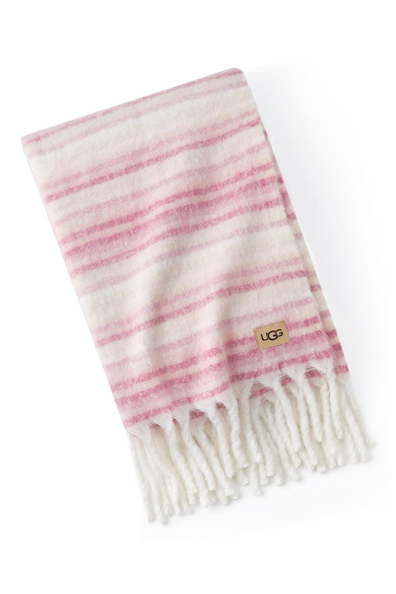 Joana Throw Blanket, Main, color, CREAM / DUSTY ORCHID