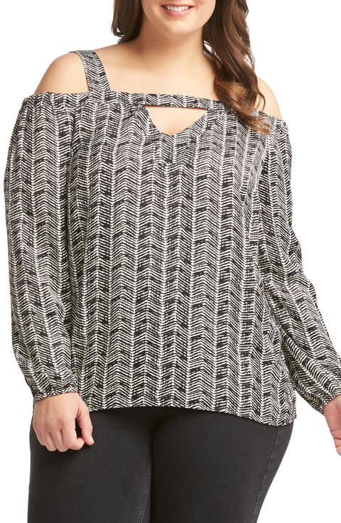 Lemon Tart Cayley Cold Shoulder Top (Plus Size)