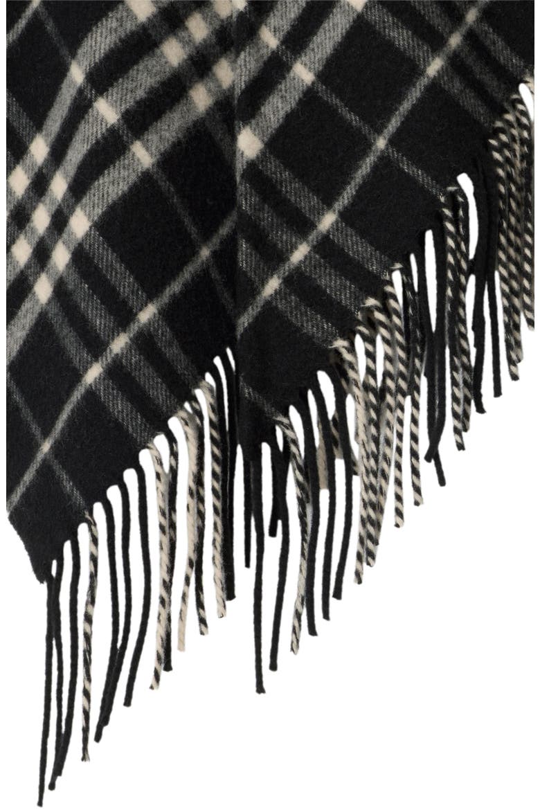 Medium Check Wool & Cashmere Cape, Alternate, color, BLACK/ CALICO IP CHK