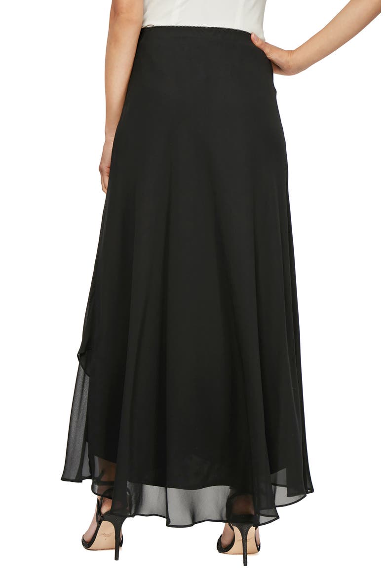 Tulip Hem Maxi Skirt, Alternate, color, BLACK