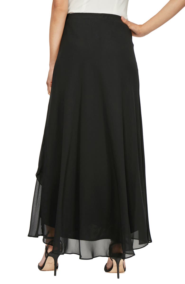 Alex Evenings Tulip Hem Maxi Skirt, Alternate, color, Black