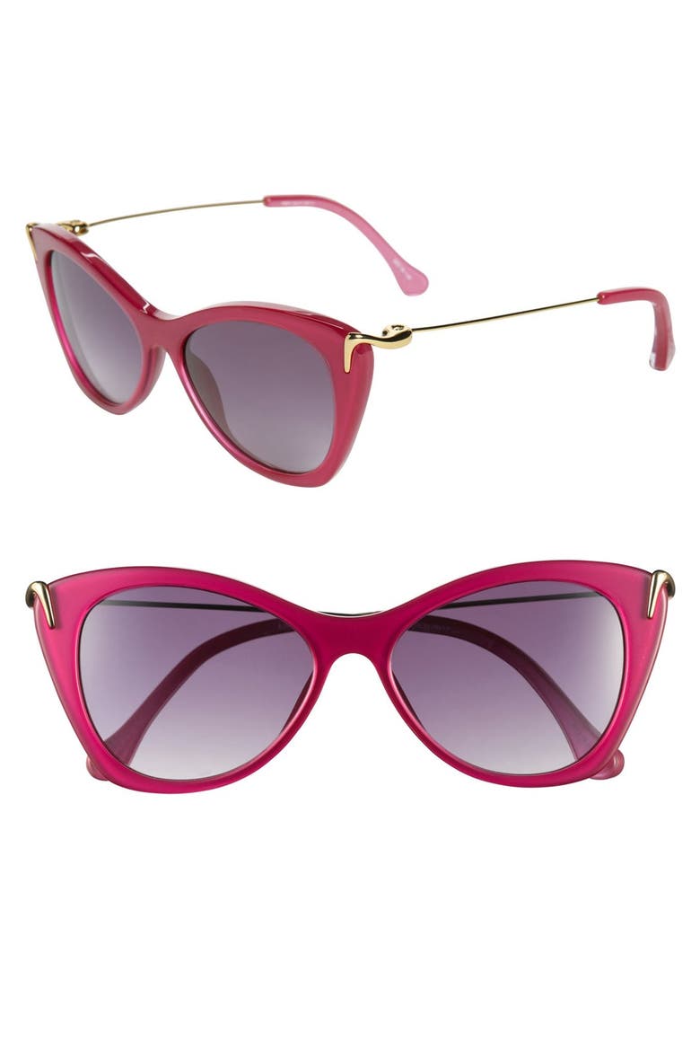 'Fillmore' 52mm Cat Eye Sunglasses, Main, color, MAGENTA/ SHINY PEARL