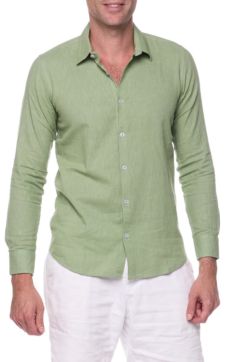RANEES Linen Sport Shirt, Main, color, 