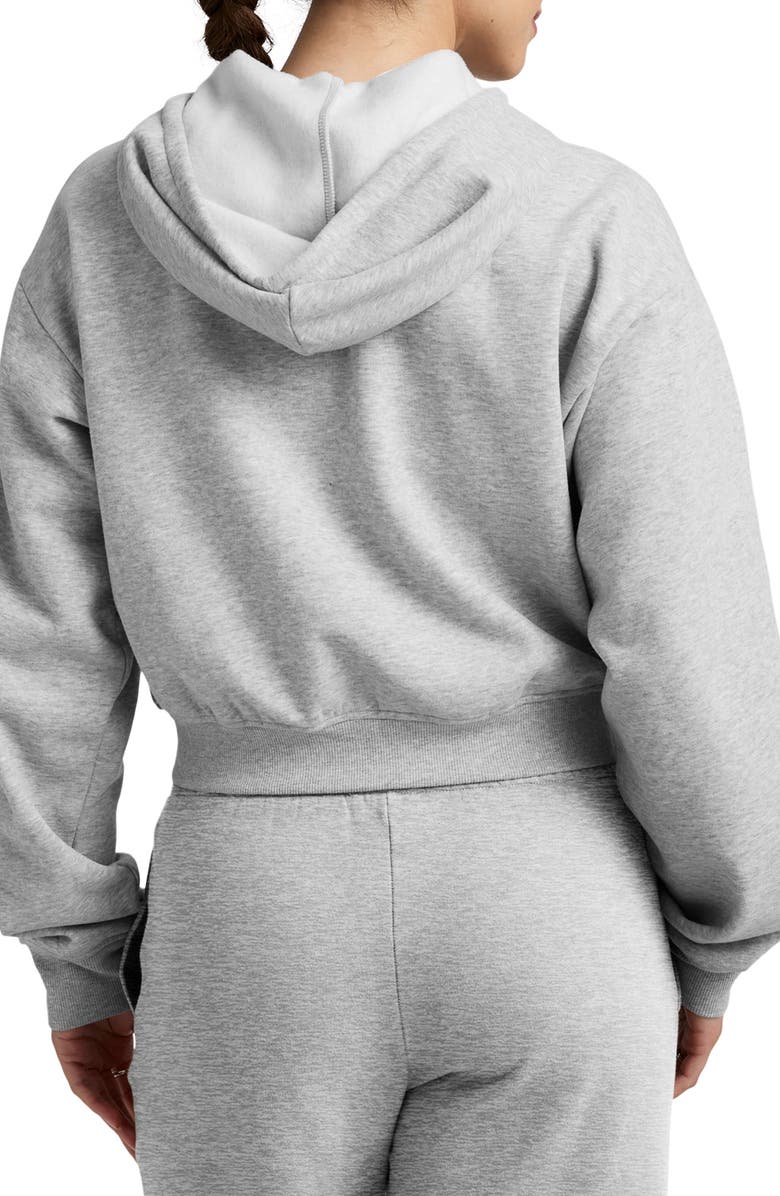 Beyond Yoga LuxeFleece Zip-Up Hoodie, Alternate, color, Light Heather Gray